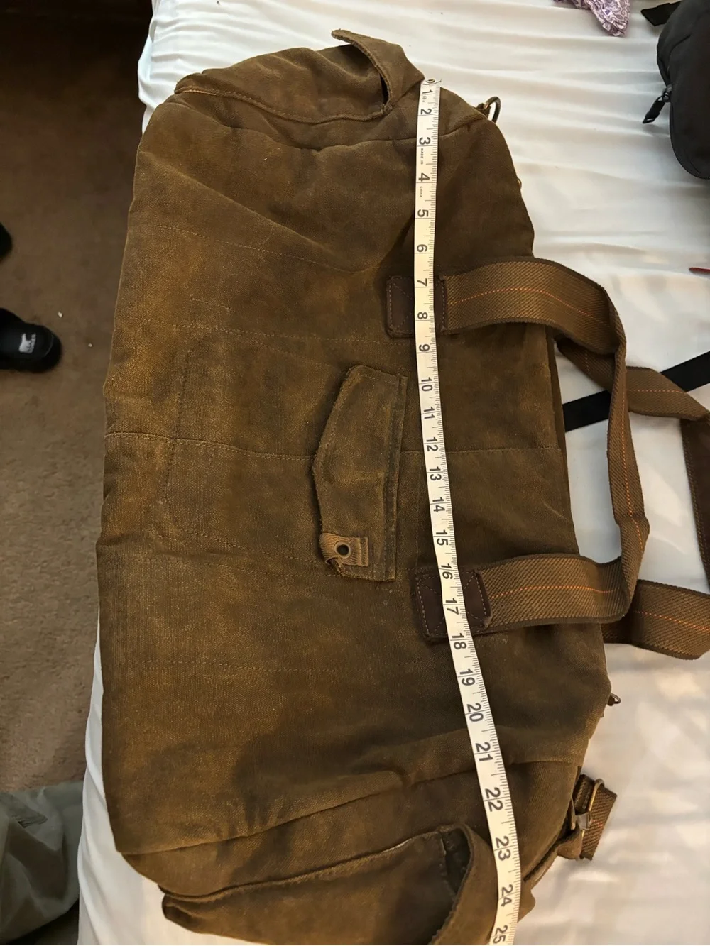 Bed Stu Vic Duffel Bag Canvas Military Utility Rugged Travel Carry On XL Unisex